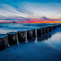 Blaue Stunde an der Ostsee